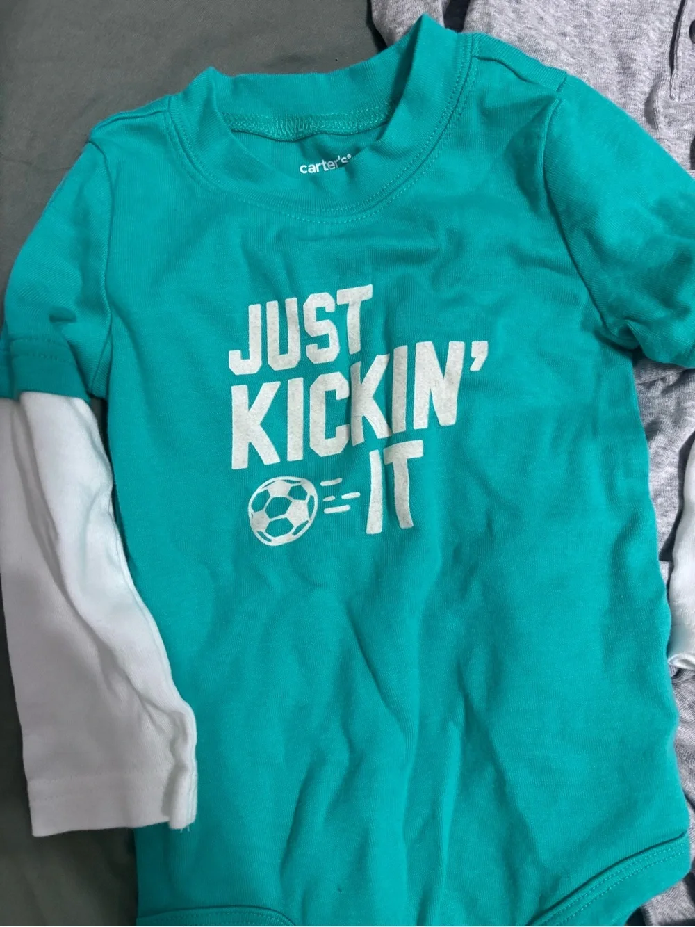 Carter’s onesie lot - sports theme 18 months long sleeve